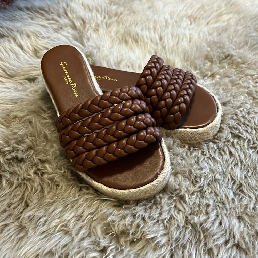 Gianvito Rossi platform espadrille slides EU size 34 (US 4) - brand new!